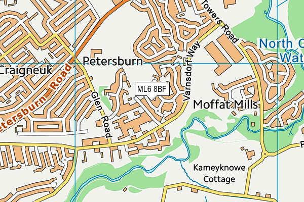 ML6 8BF map - OS VectorMap District (Ordnance Survey)