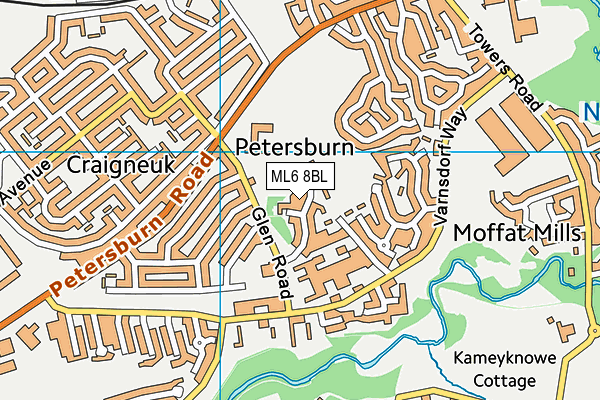 ML6 8BL map - OS VectorMap District (Ordnance Survey)