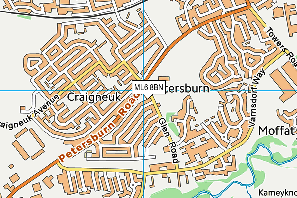 ML6 8BN map - OS VectorMap District (Ordnance Survey)