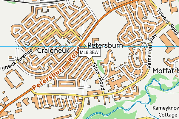 ML6 8BW map - OS VectorMap District (Ordnance Survey)