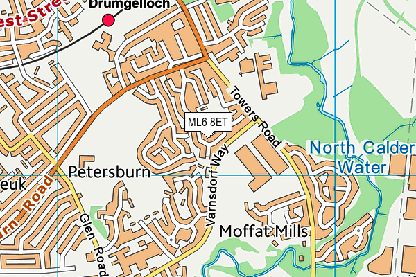 ML6 8ET map - OS VectorMap District (Ordnance Survey)