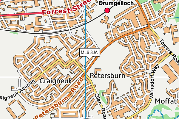 ML6 8JA map - OS VectorMap District (Ordnance Survey)