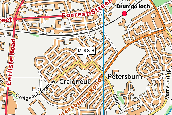 ML6 8JH map - OS VectorMap District (Ordnance Survey)