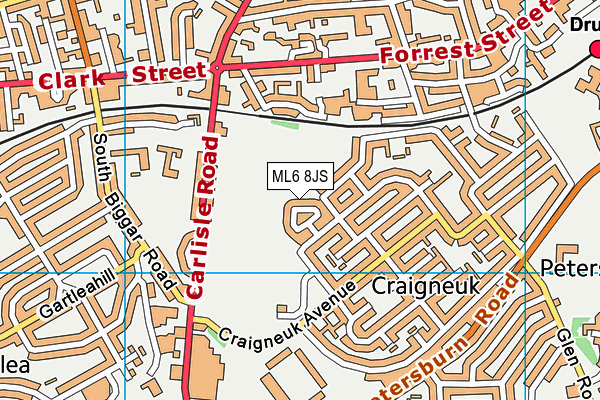 ML6 8JS map - OS VectorMap District (Ordnance Survey)