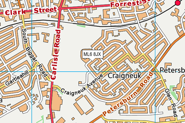 ML6 8JX map - OS VectorMap District (Ordnance Survey)