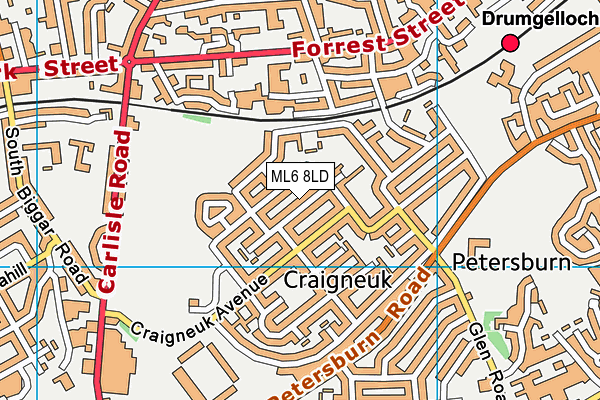 ML6 8LD map - OS VectorMap District (Ordnance Survey)