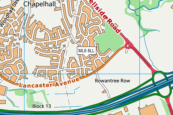 ML6 8LL map - OS VectorMap District (Ordnance Survey)