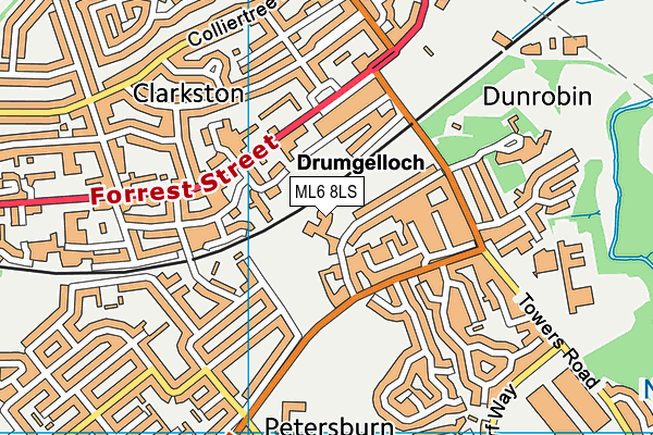 ML6 8LS map - OS VectorMap District (Ordnance Survey)