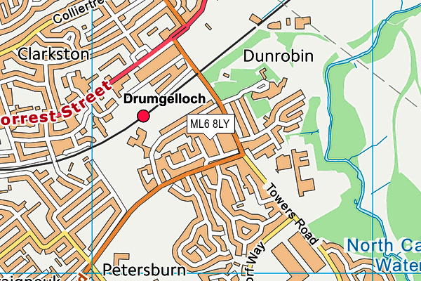 ML6 8LY map - OS VectorMap District (Ordnance Survey)