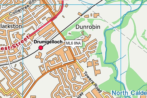 ML6 8NA map - OS VectorMap District (Ordnance Survey)