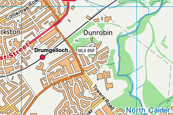 ML6 8NF map - OS VectorMap District (Ordnance Survey)