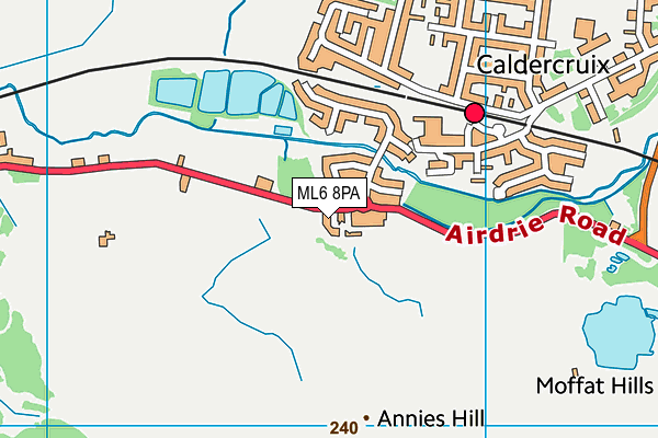 ML6 8PA map - OS VectorMap District (Ordnance Survey)