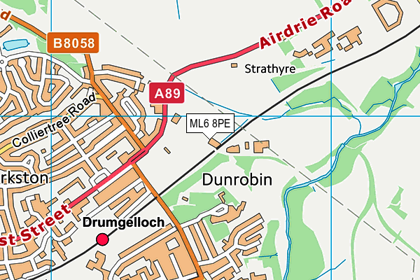 ML6 8PE map - OS VectorMap District (Ordnance Survey)