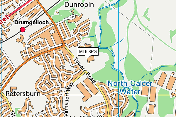 ML6 8PG map - OS VectorMap District (Ordnance Survey)