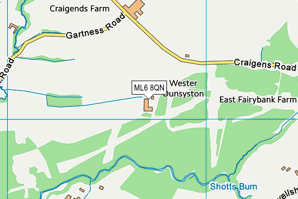 ML6 8QN map - OS VectorMap District (Ordnance Survey)