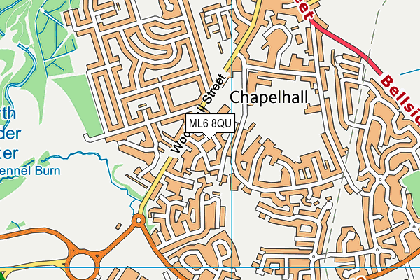 ML6 8QU map - OS VectorMap District (Ordnance Survey)