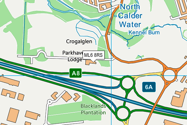 ML6 8RS map - OS VectorMap District (Ordnance Survey)