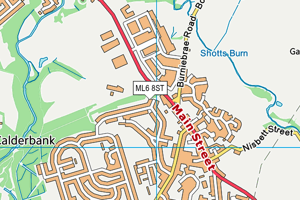 ML6 8ST map - OS VectorMap District (Ordnance Survey)