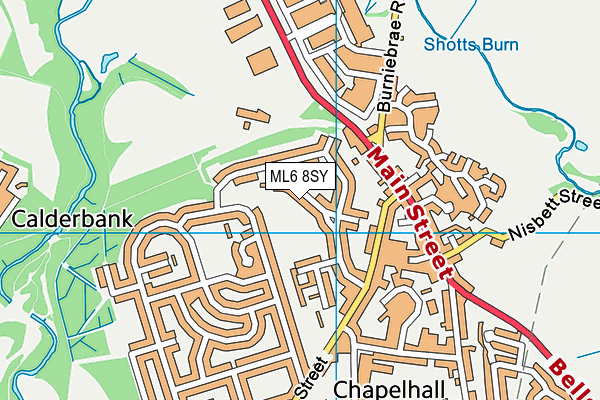 ML6 8SY map - OS VectorMap District (Ordnance Survey)