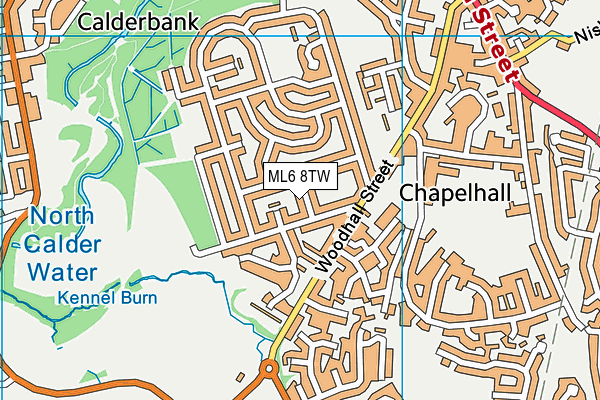 ML6 8TW map - OS VectorMap District (Ordnance Survey)