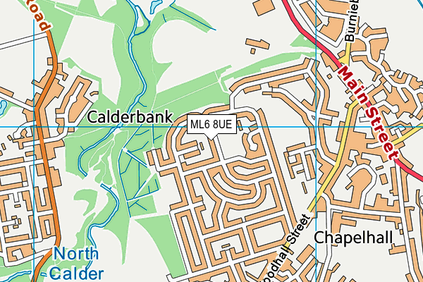 ML6 8UE map - OS VectorMap District (Ordnance Survey)