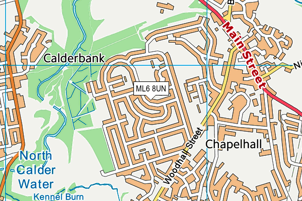 ML6 8UN map - OS VectorMap District (Ordnance Survey)
