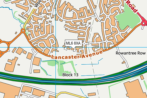 ML6 8XA map - OS VectorMap District (Ordnance Survey)