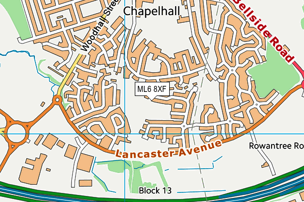 ML6 8XF map - OS VectorMap District (Ordnance Survey)