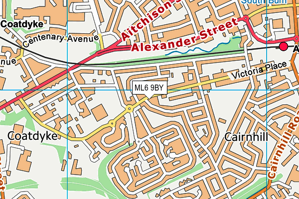 ML6 9BY map - OS VectorMap District (Ordnance Survey)