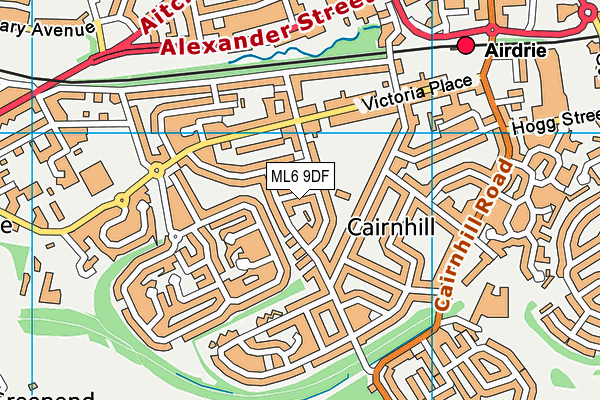 ML6 9DF map - OS VectorMap District (Ordnance Survey)
