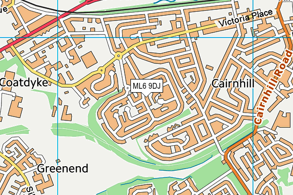 ML6 9DJ map - OS VectorMap District (Ordnance Survey)