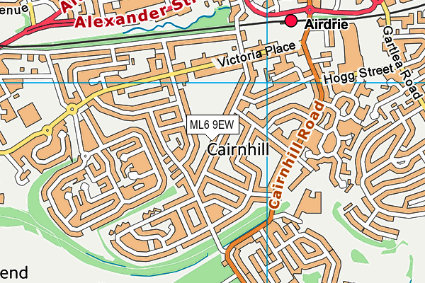 ML6 9EW map - OS VectorMap District (Ordnance Survey)