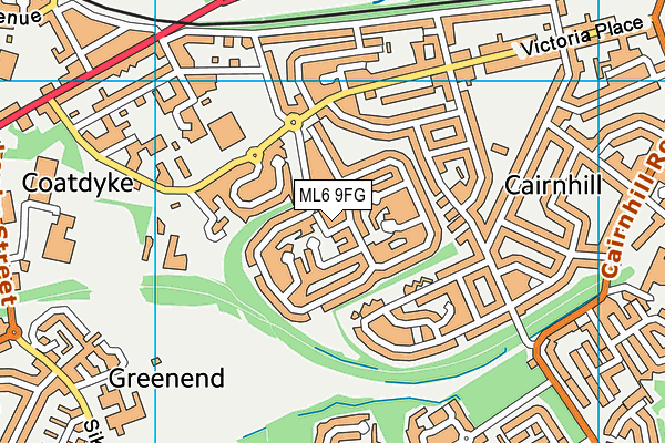 ML6 9FG map - OS VectorMap District (Ordnance Survey)