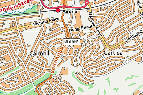 ML6 9HE map - OS VectorMap District (Ordnance Survey)