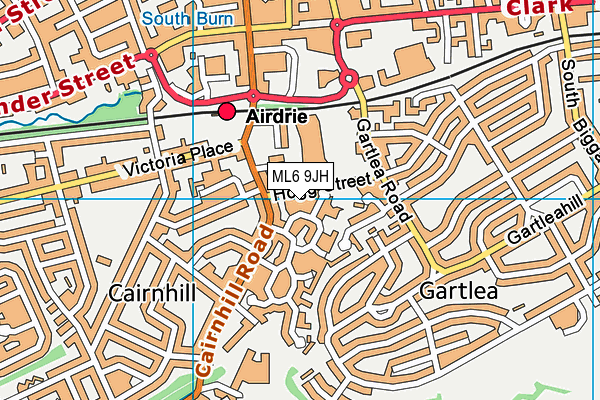 ML6 9JH map - OS VectorMap District (Ordnance Survey)