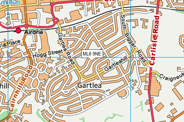 ML6 9NE map - OS VectorMap District (Ordnance Survey)