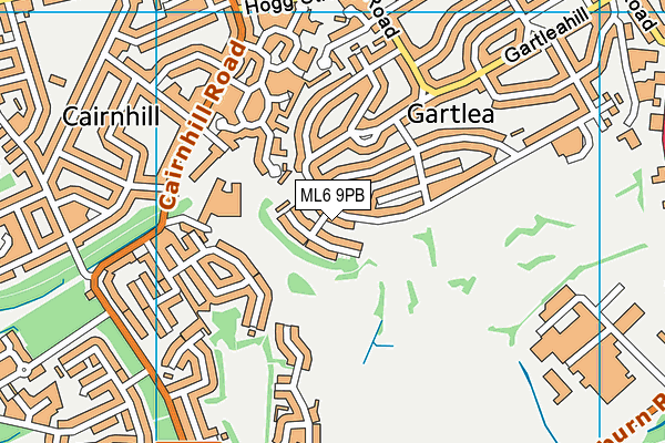 ML6 9PB map - OS VectorMap District (Ordnance Survey)