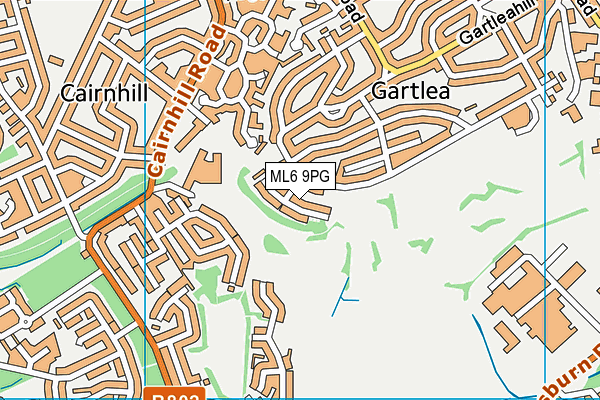 ML6 9PG map - OS VectorMap District (Ordnance Survey)