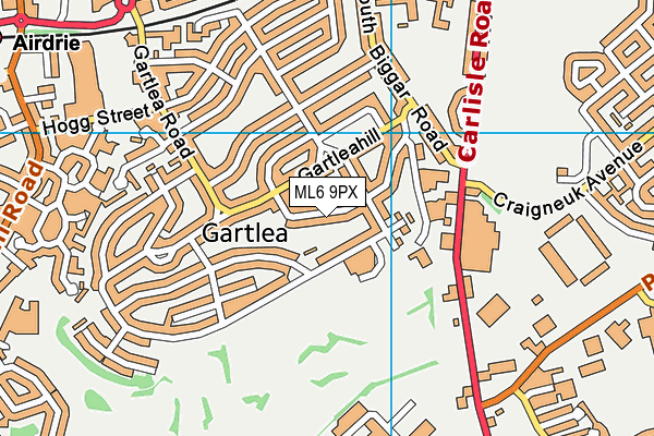 ML6 9PX map - OS VectorMap District (Ordnance Survey)