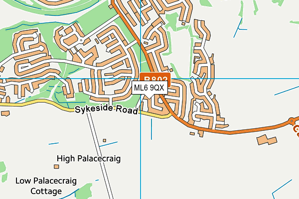 ML6 9QX map - OS VectorMap District (Ordnance Survey)