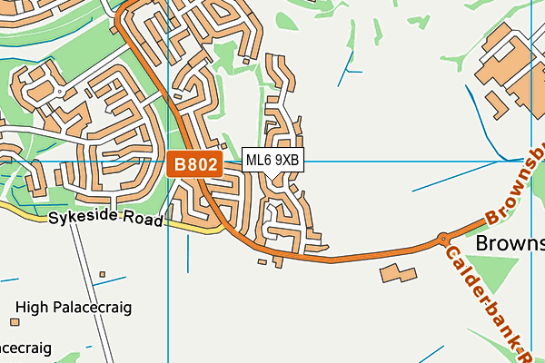 ML6 9XB map - OS VectorMap District (Ordnance Survey)