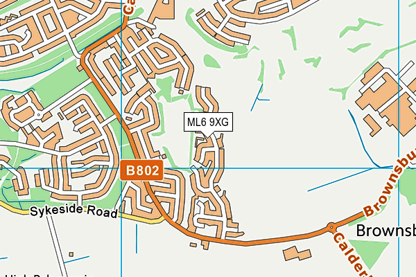 ML6 9XG map - OS VectorMap District (Ordnance Survey)