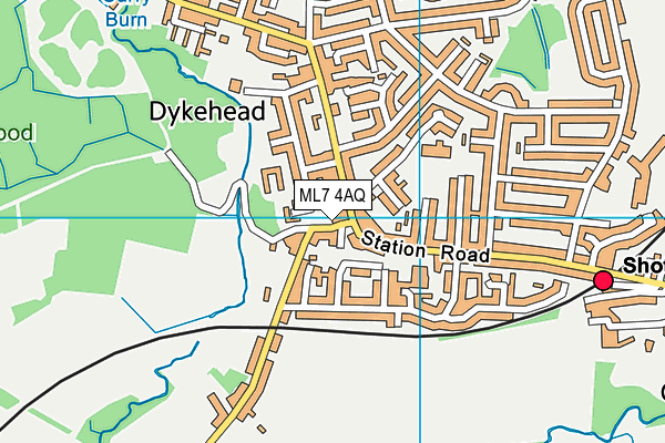 ML7 4AQ map - OS VectorMap District (Ordnance Survey)