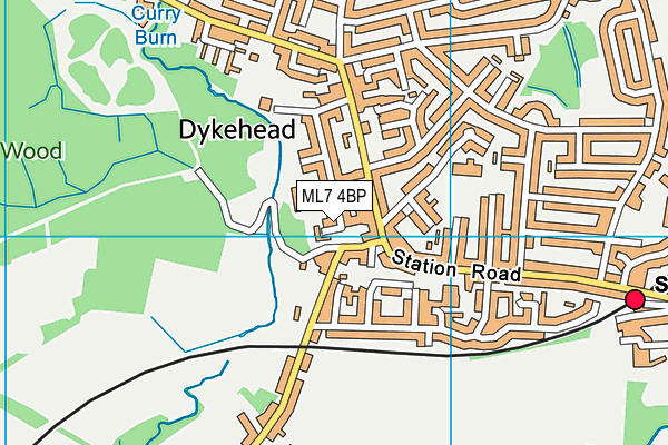 ML7 4BP map - OS VectorMap District (Ordnance Survey)