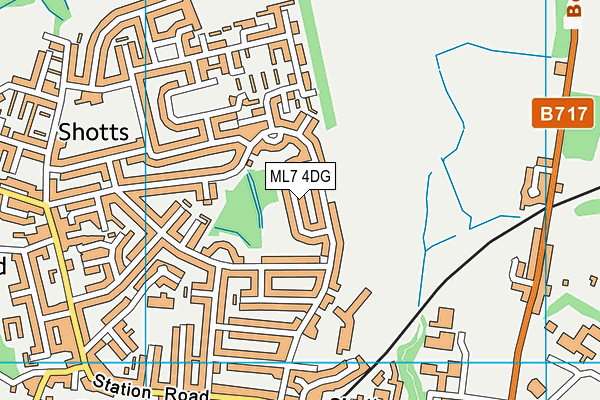 ML7 4DG map - OS VectorMap District (Ordnance Survey)