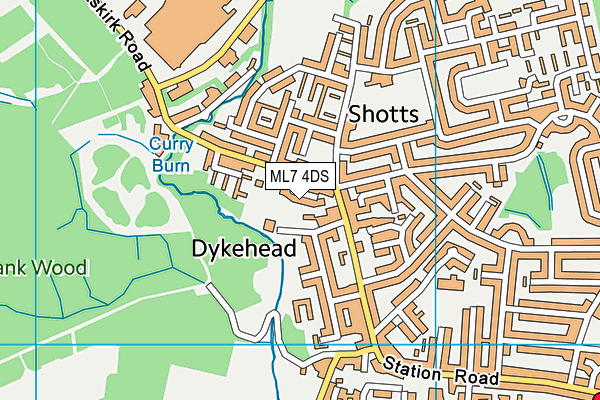 ML7 4DS map - OS VectorMap District (Ordnance Survey)