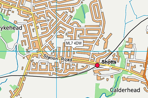 ML7 4DW map - OS VectorMap District (Ordnance Survey)