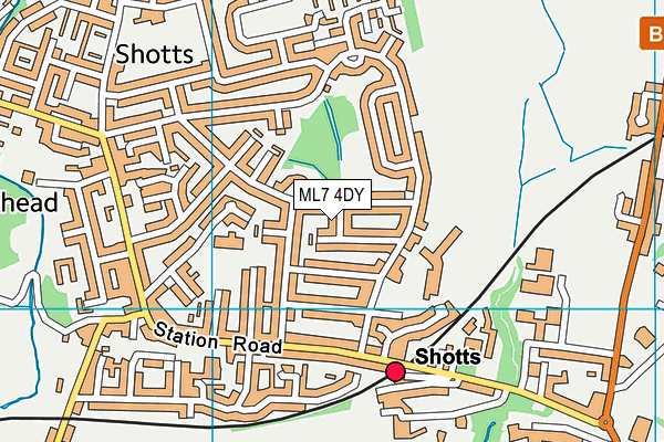 ML7 4DY map - OS VectorMap District (Ordnance Survey)