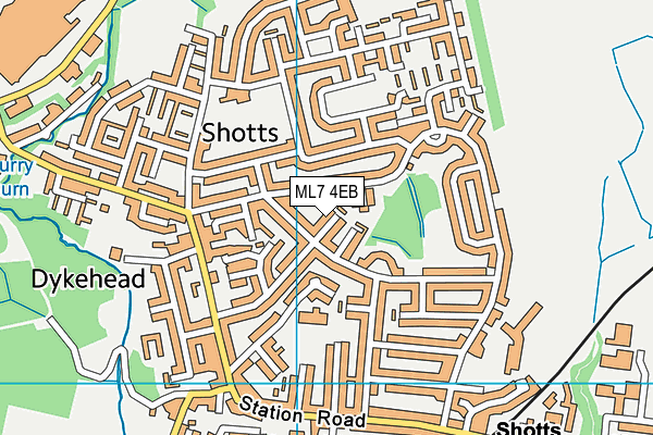 ML7 4EB map - OS VectorMap District (Ordnance Survey)