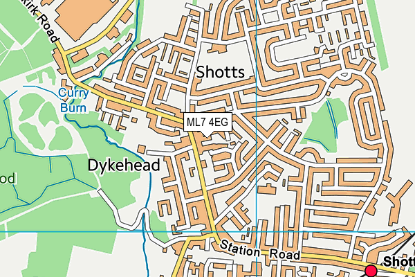 ML7 4EG map - OS VectorMap District (Ordnance Survey)